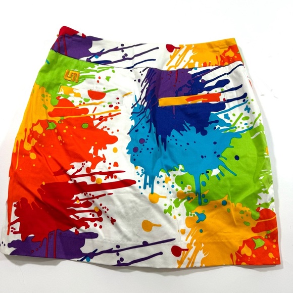 Loudmouth Womens Golf Skort Drop Cloth Print - Picture 2 of 5